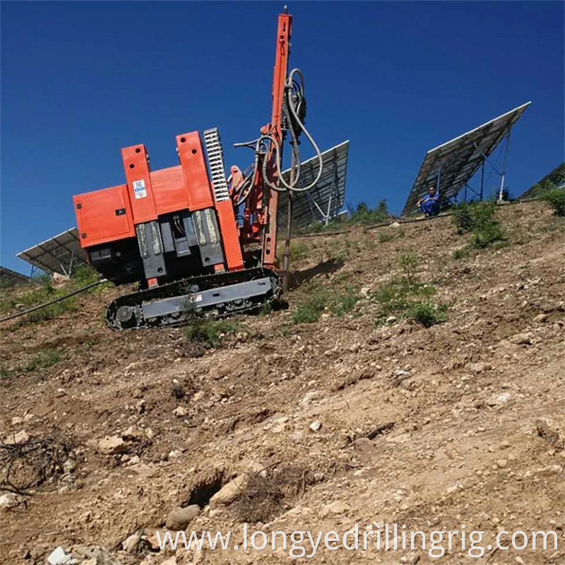 Mountain Solar Pile Hole Foundation Drilling Rig for Big Slope